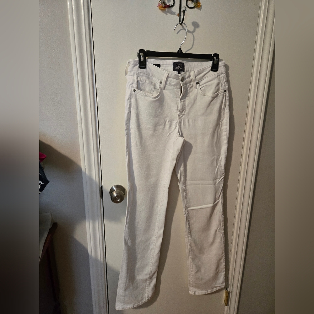 NYDJ White Straight Leg Jeans